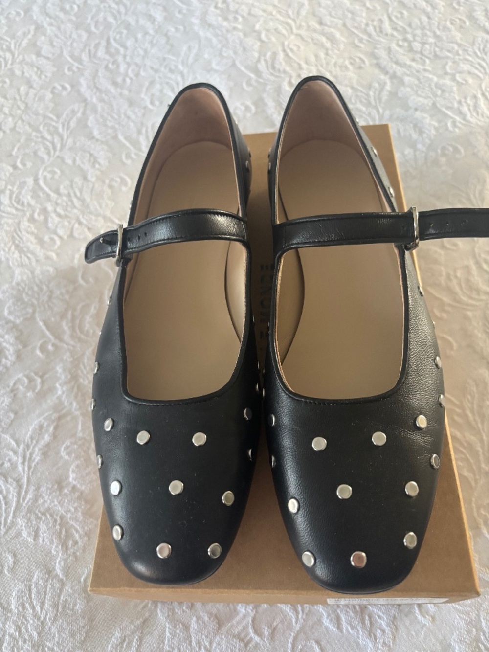 Le Monde Beryl Studded Maryjane Flats